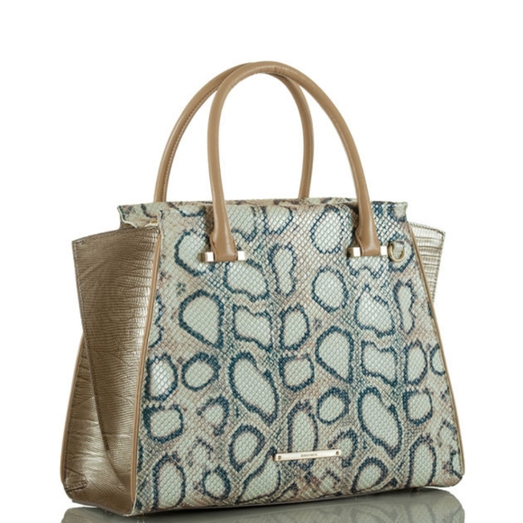 Brahmin Priscilla Pearl Lummus Leather Satchel with Matching Wallet - Picture 15 of 16